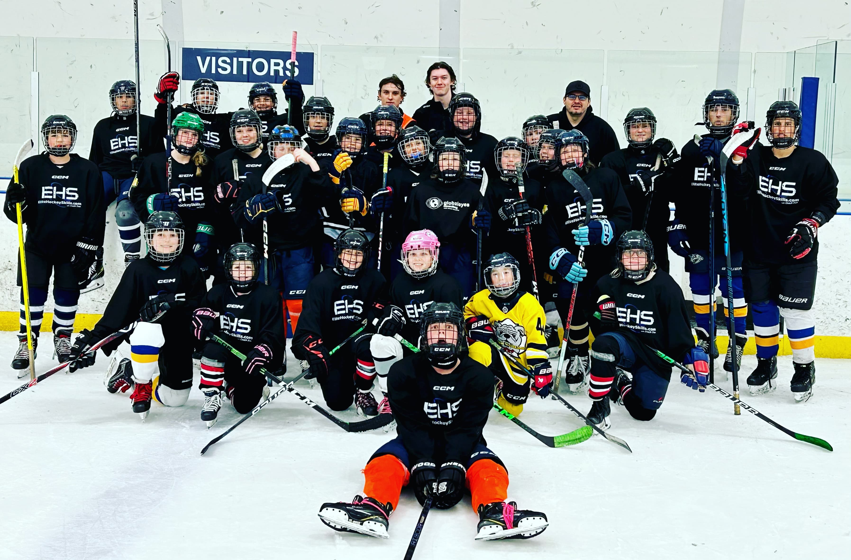 Elite Hockey Skills summer camp group at Central Park Arena, Collingwood